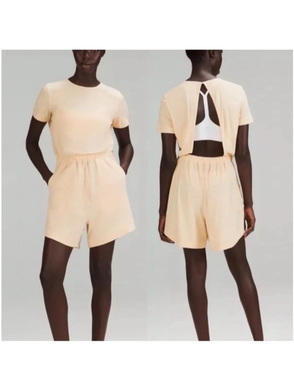 Lululemon Lightweight High-Neck Romper in Prosecco size 4